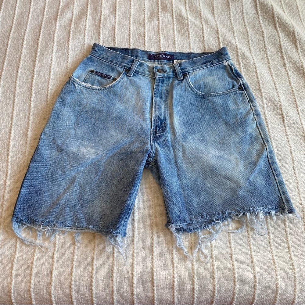 Vintage Reverse Tie Dye Denim Shorts